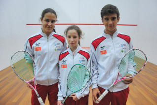 Tres jugadores del Vigo Squash se concentran con la selecciu00f3n ju00fanior